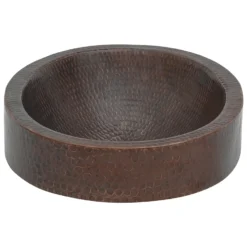 Premier Copper Products 17" Oval Copper Bathroom Sink, Oil Rubbed Bronze, VO17SKDB