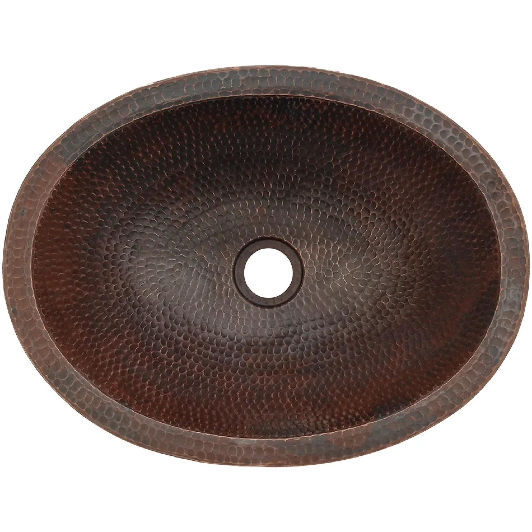 Premier Copper Products 17" Oval Copper Bathroom Sink, Oil Rubbed Bronze, VO17SKDB