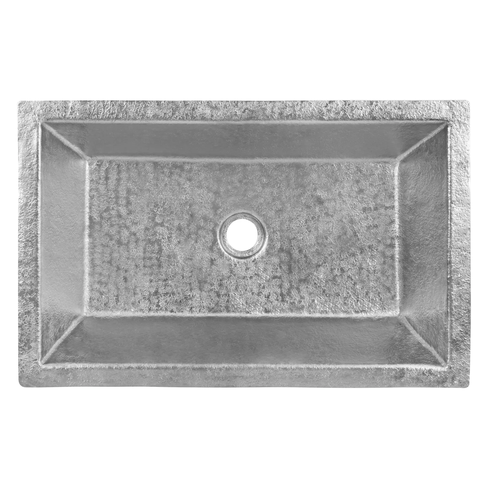 Premier Copper Products 22" x 14" Rectangle Dual - Undermount or Drop In Terra Firma Copper Bathroom Sink, Nickel, 10 Gauge, TFLREC22EN