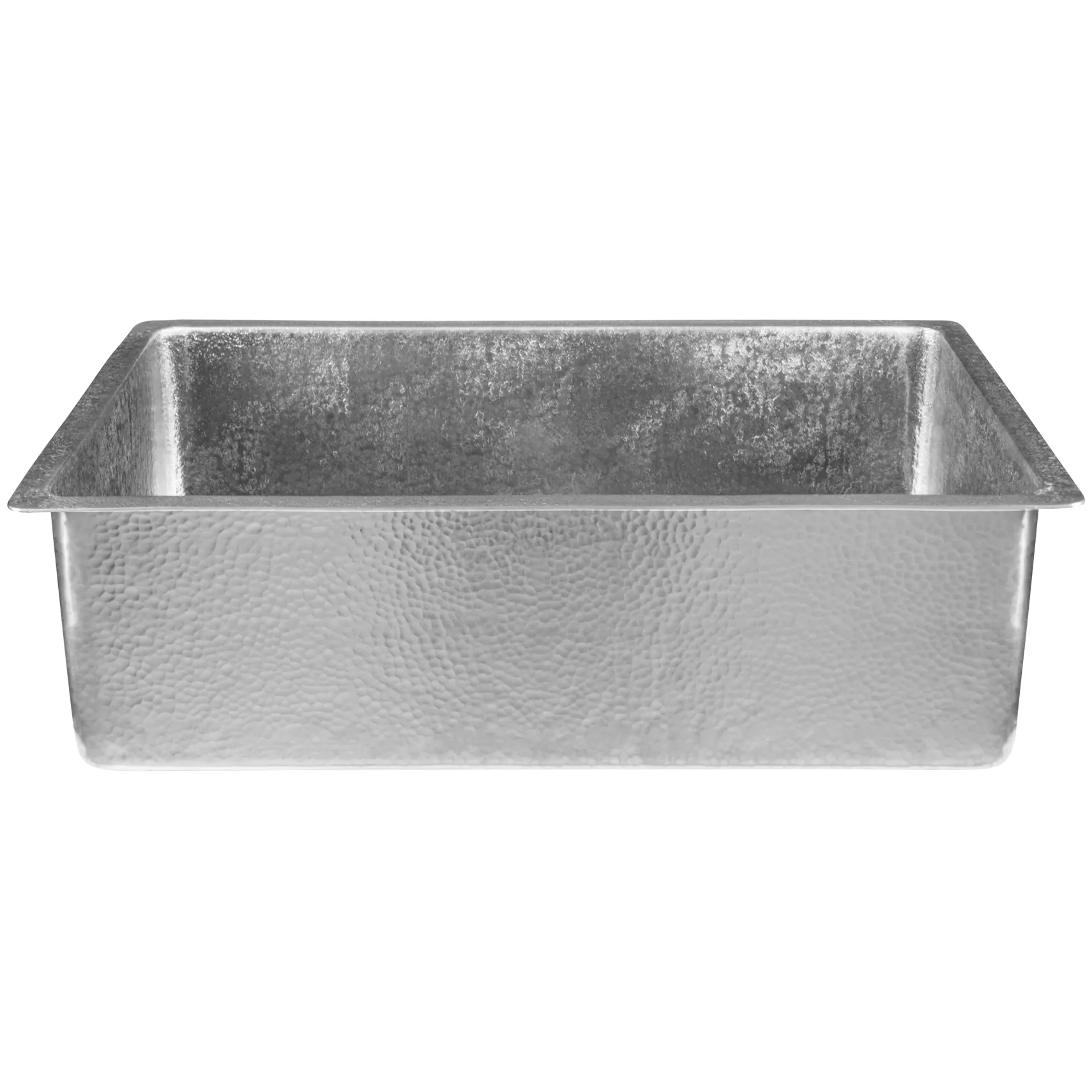 Premier Copper Products 33" Dual - Undermount or Drop In Terra Firma Copper Kitchen Sink, Nickel, 10 Gauge, TFKSEN331910