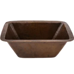 Premier Copper Products 17" Rectangle Copper Bar Sink w/ 2" Drain Opening, Matching Drain and Accessories, Oil Rubbed Bronze, BSP5_BRECDB2-B