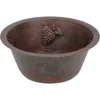 Premier Copper Products 16" Copper Bar/Prep Sink, Oil Rubbed Bronze, BR16GDB2