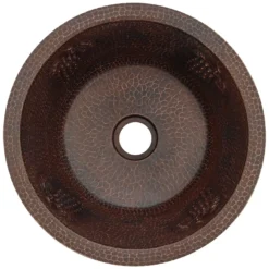 Premier Copper Products 16" Copper Bar/Prep Sink, Oil Rubbed Bronze, BR16GDB2