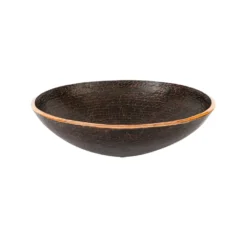 Premier Copper Products 16" Round Hand Forged Old World Copper Vessel Bathroom Sink, Matching Drain and Accessories, Oil Rubbed Bronze, BSP5_PV16RDB-P