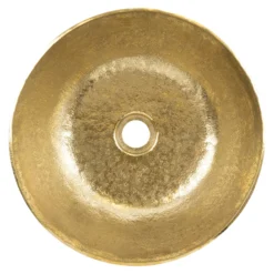 Premier Copper Products 14" Round Vessel - Above Counter Terra Firma Brass Bathroom Sink, TFVR14PB