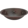 Premier Copper Products 19" Oval Copper Bathroom Sink, Oil Rubbed Bronze, LO19FSTDB