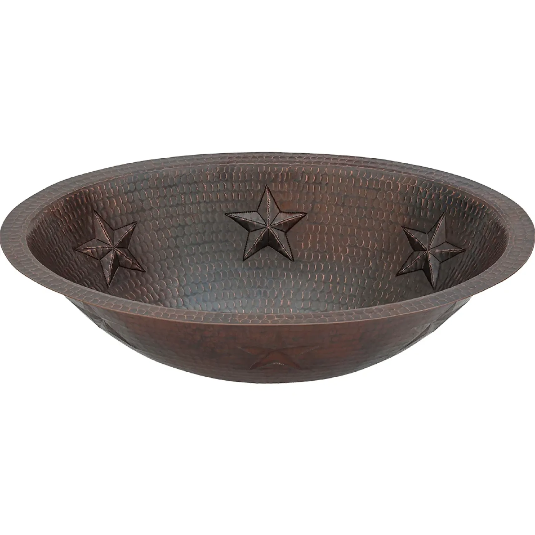 Premier Copper Products 19" Oval Copper Bathroom Sink, Oil Rubbed Bronze, LO19FSTDB