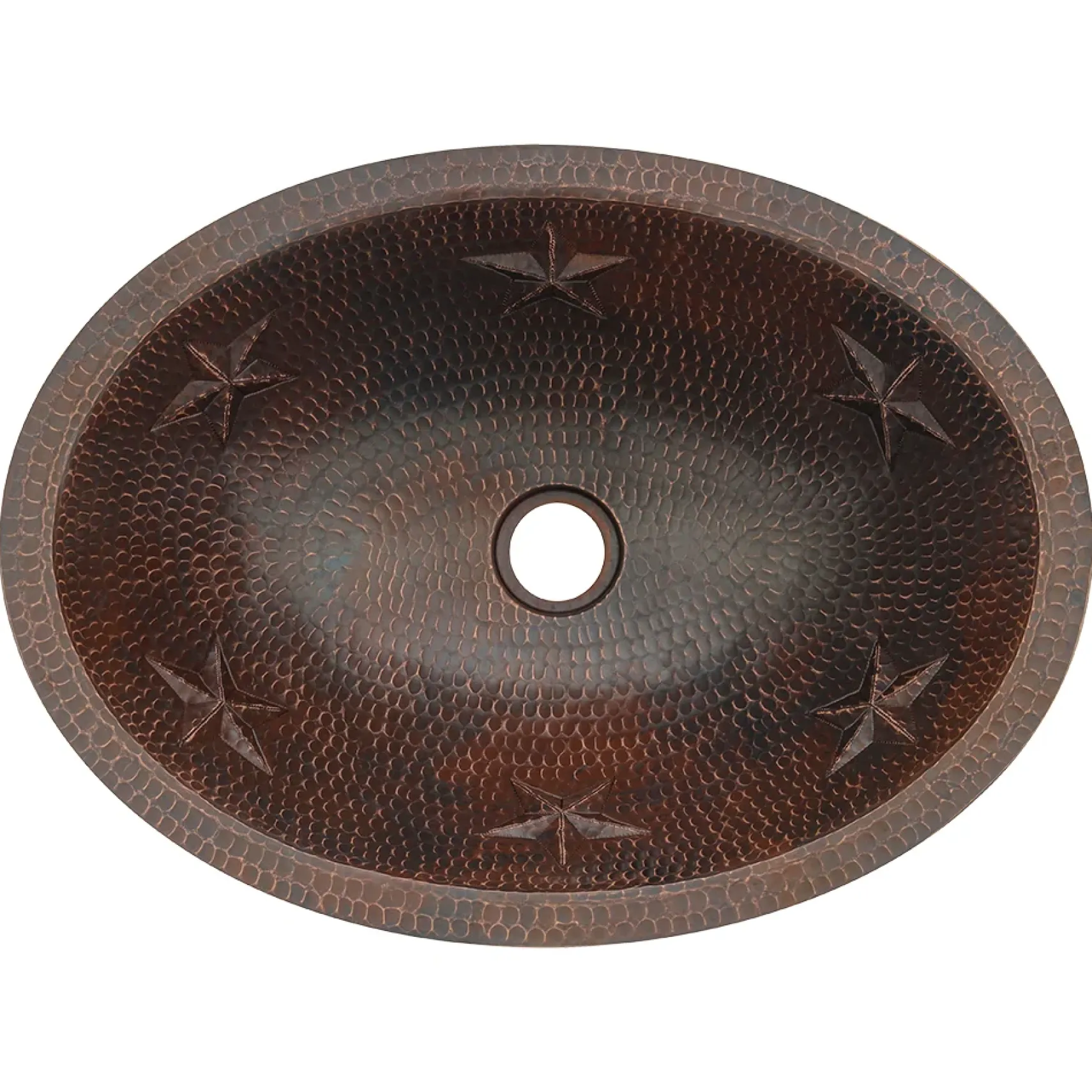 Premier Copper Products 19" Oval Copper Bathroom Sink, Oil Rubbed Bronze, LO19FSTDB