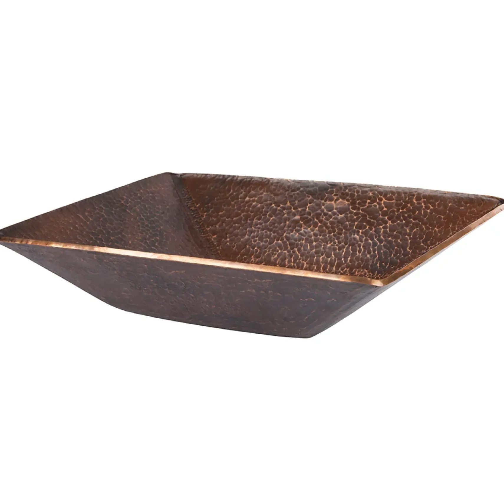 Premier Copper Products 17" Modern Rectangle Hand Forged Old World Copper Vessel Bathroom Sink, Matching Drain and Accessories, Oil Rubbed Bronze, BSP5_PVMRECDB-P