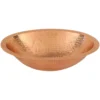 Premier Copper Products 17" Oval Copper Bathroom Sink, Polished Copper, LO17FPC
