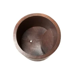 Premier Copper Products Japanese Style Soaker Hammered Copper Bathtub, BTR45DB