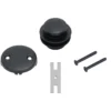 Premier Copper Products Tub Drain Trim and Two-Hole Overflow Cover for Bath Tubs - Matte Black, Brass, D-302BLK