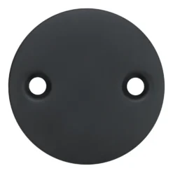 Premier Copper Products Tub Drain Trim and Two-Hole Overflow Cover for Bath Tubs - Matte Black, Brass, D-302BLK