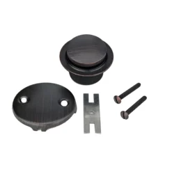 Premier Copper Products Tub Drain Trim and Two-Hole Overflow Cover for Bath Tubs - Oil Rubbed Bronze, D-302ORB