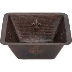 Premier Copper Products 15" Copper Bar/Prep Sink, Oil Rubbed Bronze, BS15FDB2