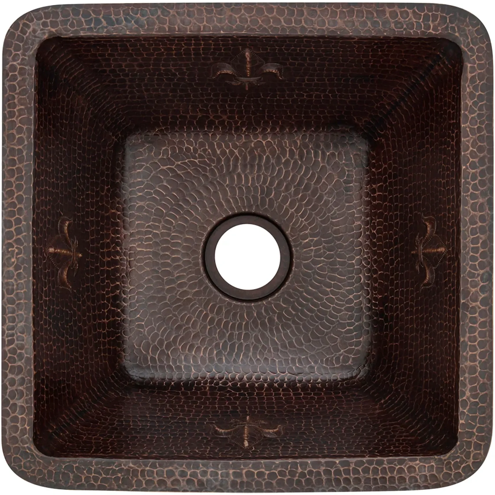 Premier Copper Products 15" Copper Bar/Prep Sink, Oil Rubbed Bronze, BS15FDB2