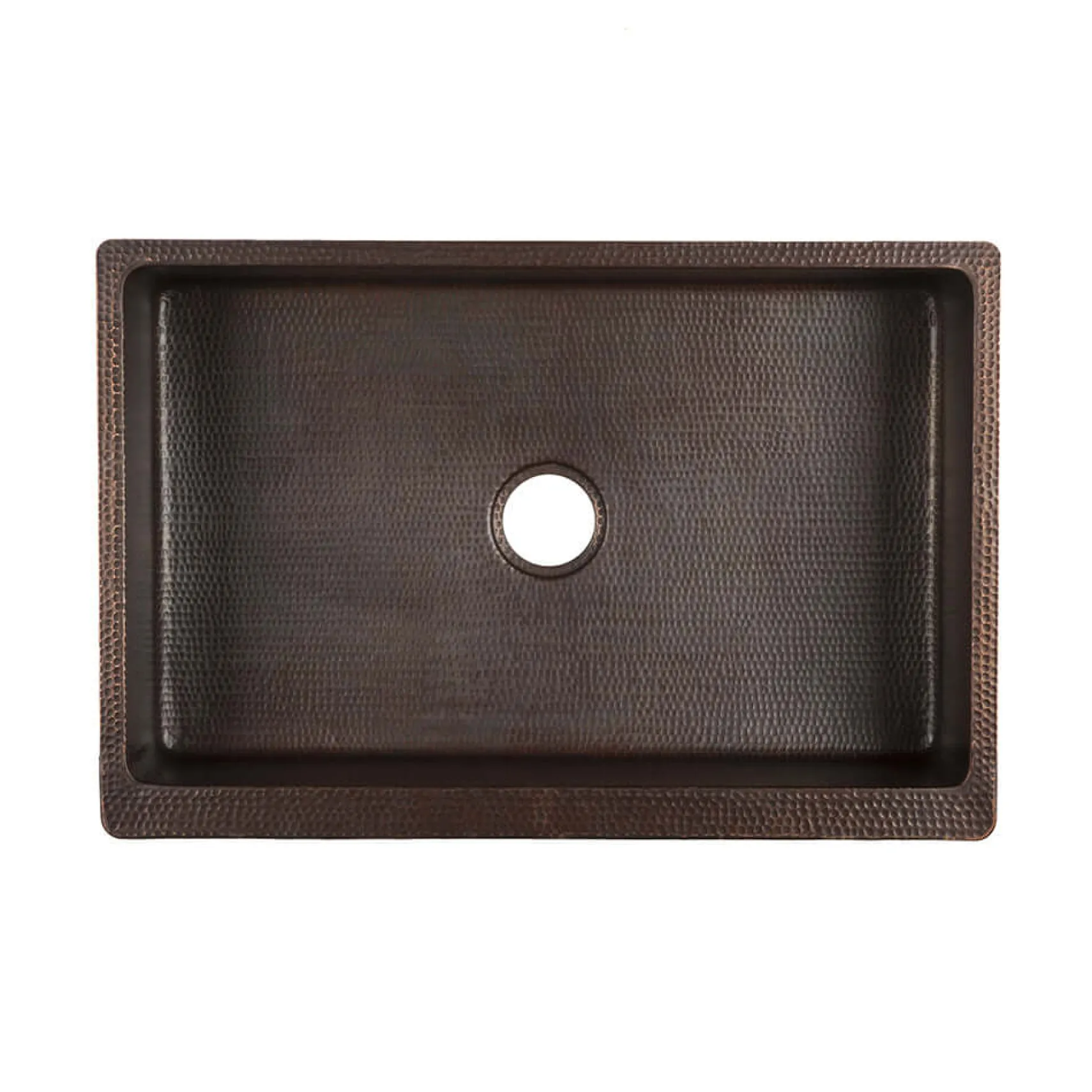 Premier Copper Products 30" Copper Farmhouse Sink, Oil Rubbed Bronze, KASDB30229S