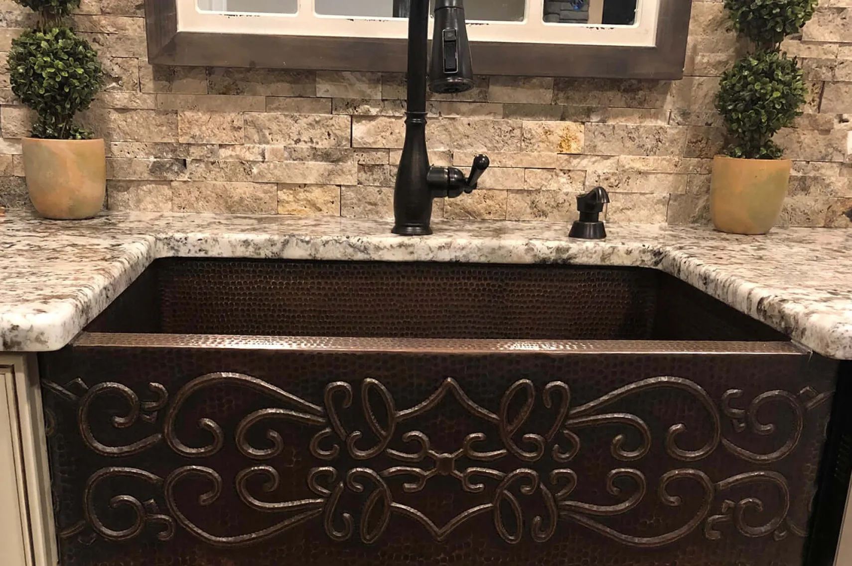 Premier Copper Products 30" Copper Farmhouse Sink, Oil Rubbed Bronze, KASDB30229S