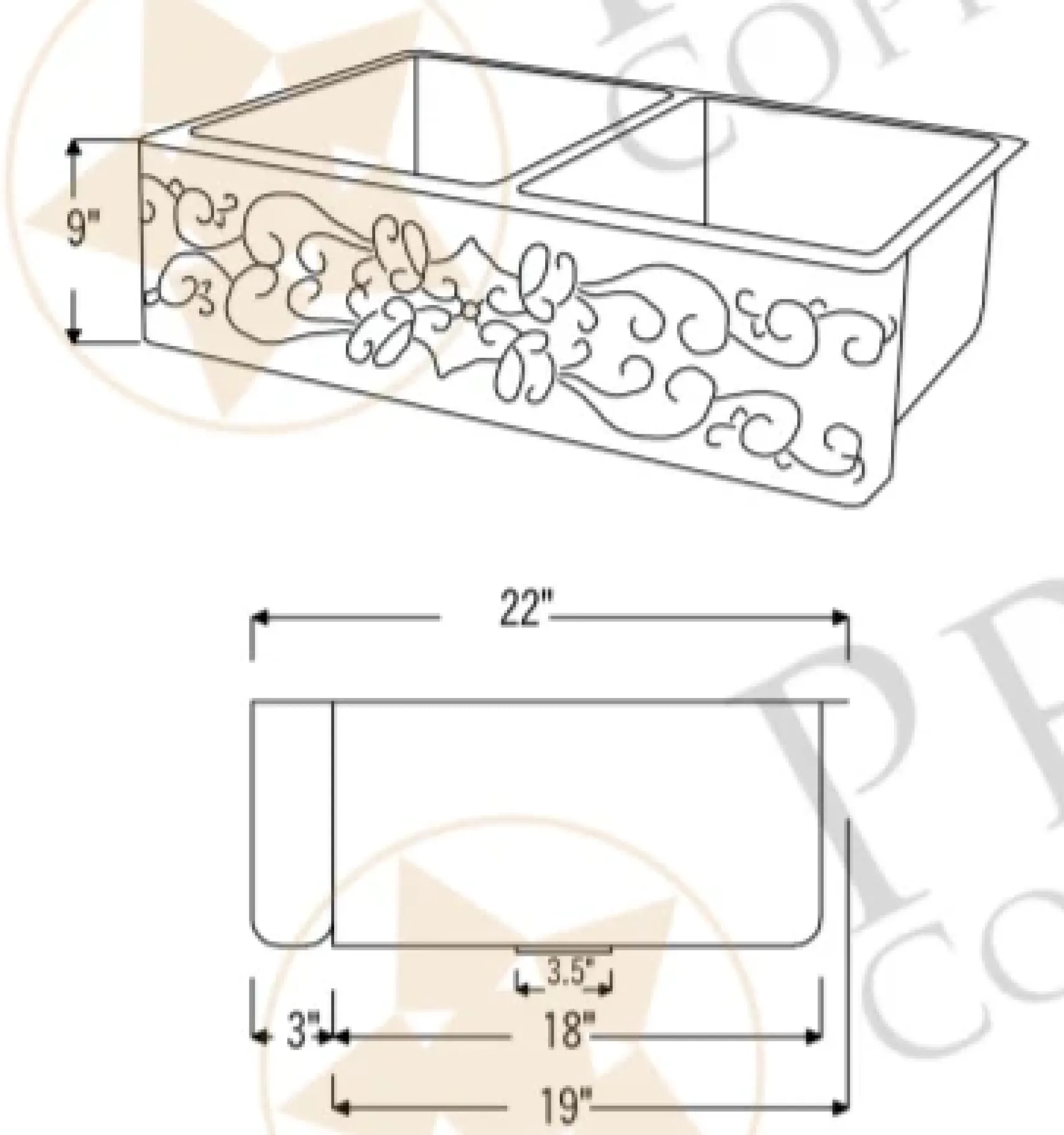 Premier Copper Products 33" Copper Farmhouse Sink, 50/50 Double Bowl, Oil Rubbed Bronze, KA50DB33229S