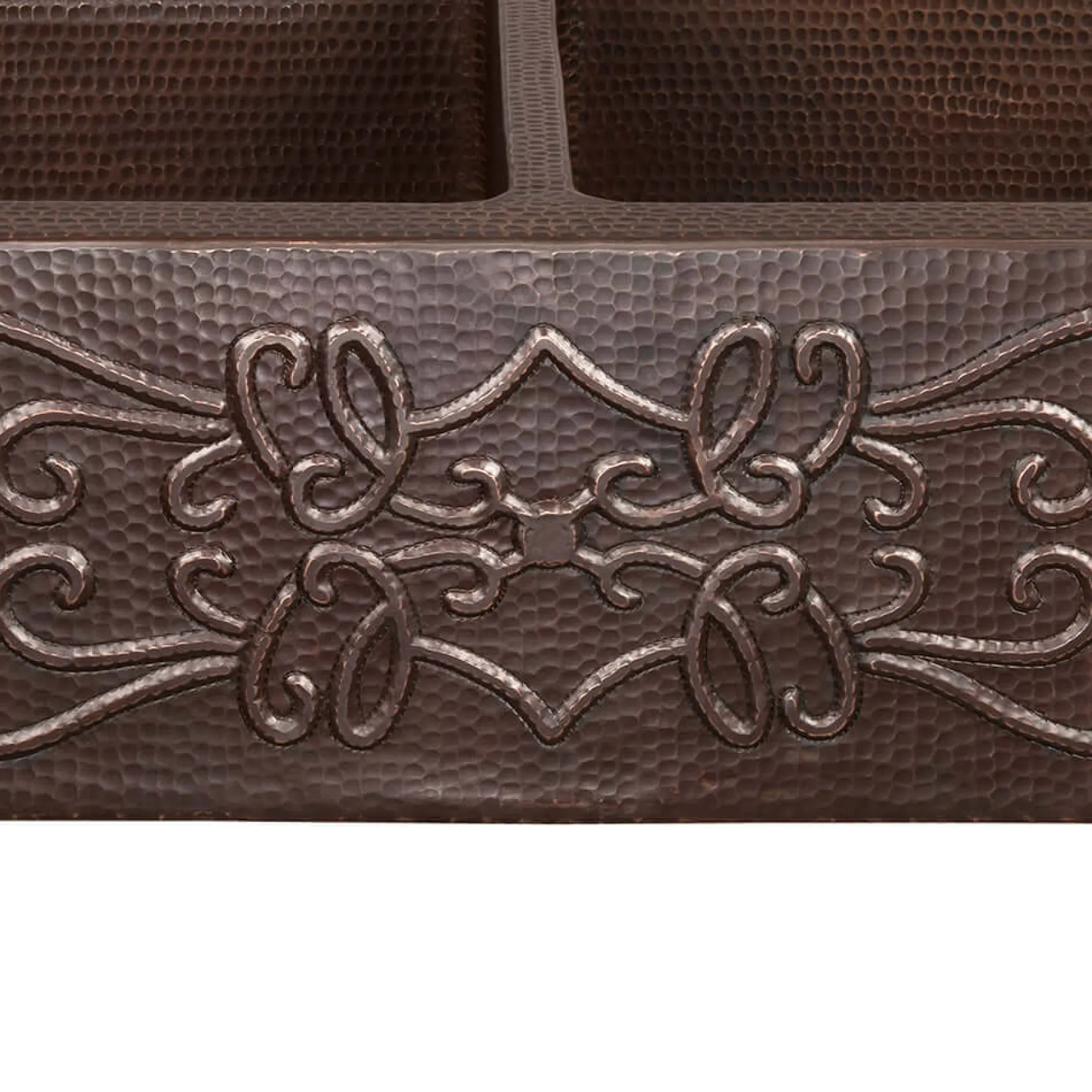 Premier Copper Products 33" Copper Farmhouse Sink, 50/50 Double Bowl, Oil Rubbed Bronze, KA50DB33229S
