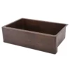 Premier Copper Products 33" Copper Farmhouse Sink, Oil Rubbed Bronze, KASDB33229