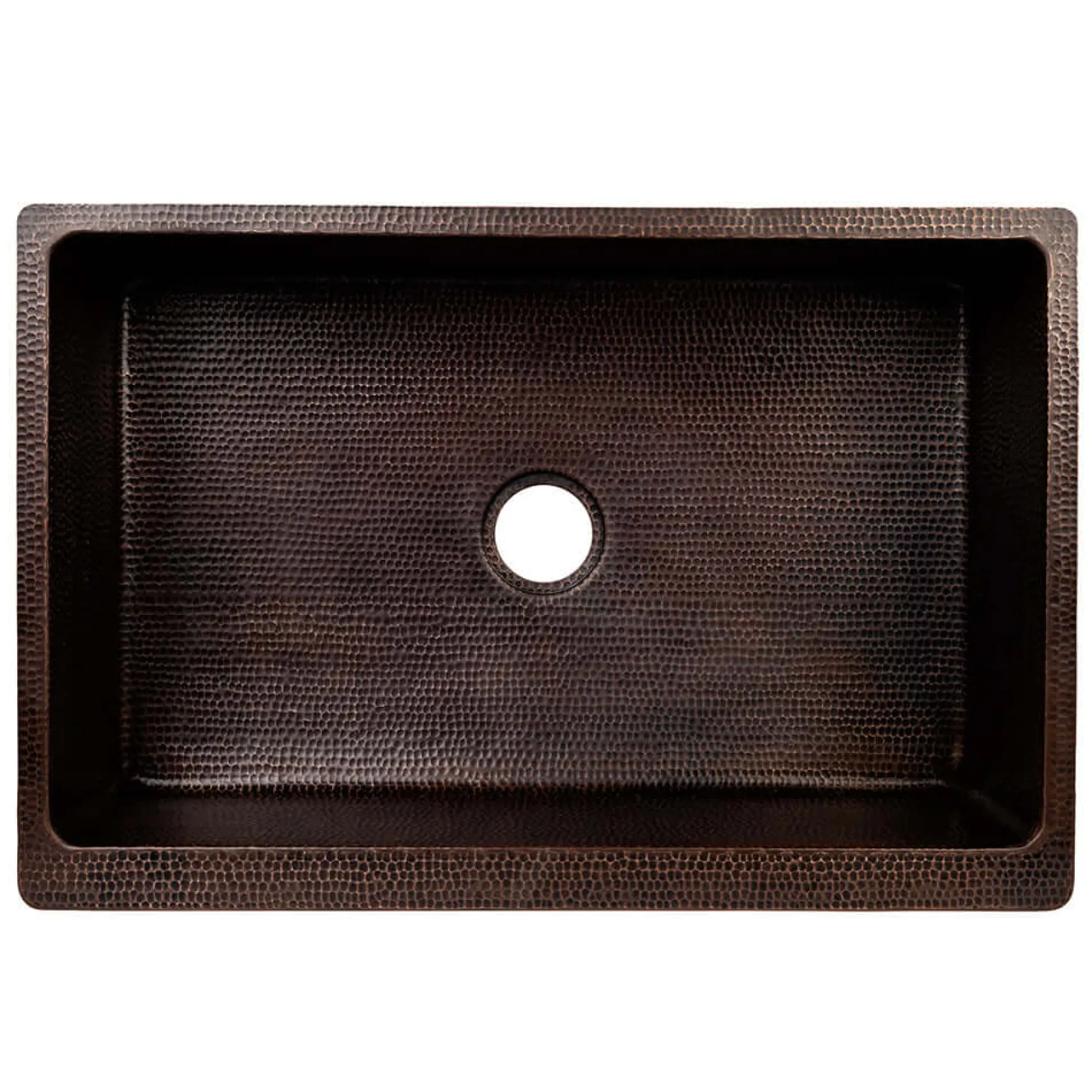 Premier Copper Products 33" Copper Farmhouse Sink, Oil Rubbed Bronze, KASDB33229R