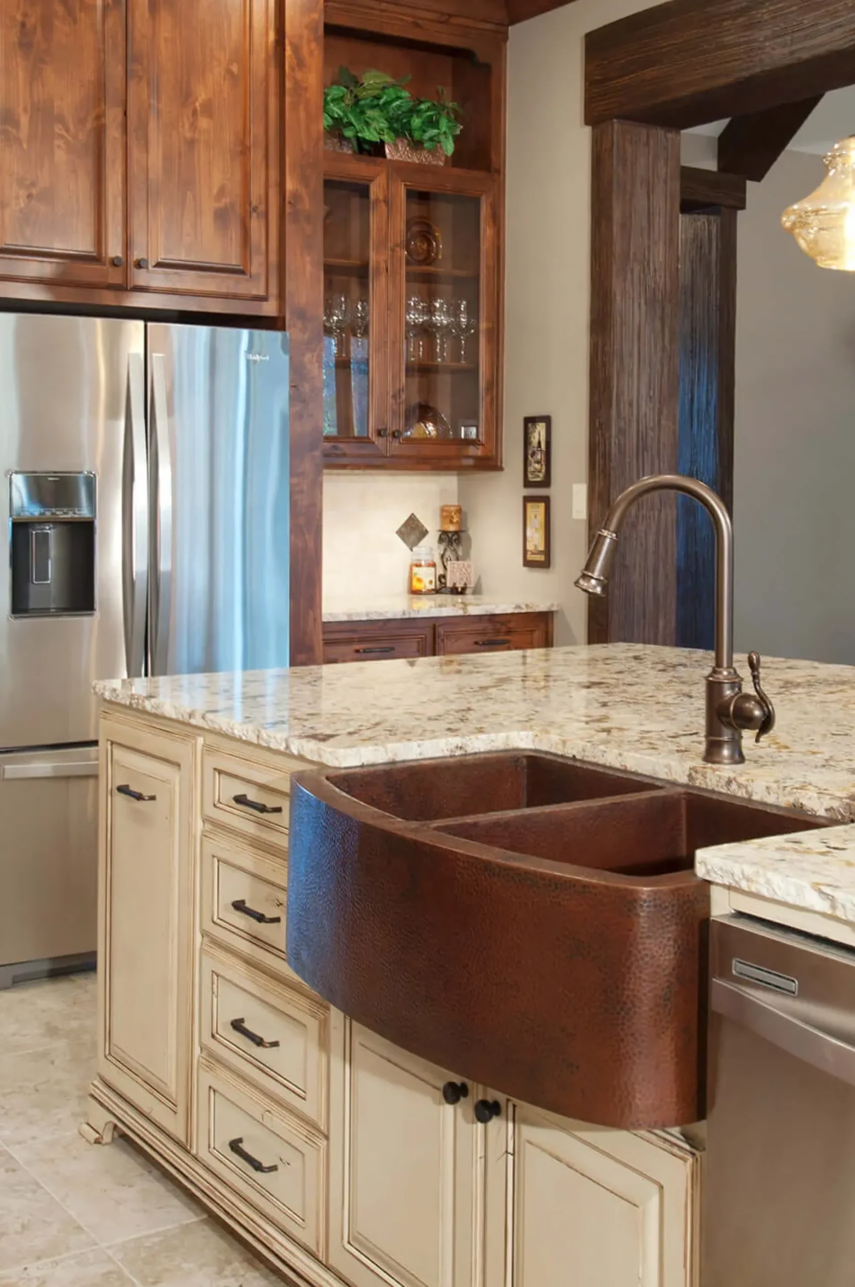 Premier Copper Products 33" Copper Farmhouse Sink, 50/50 Double Bowl, Oil Rubbed Bronze, KA50RDB33249