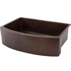 Premier Copper Products 30" Copper Farmhouse Sink, Oil Rubbed Bronze, KASRDB30249