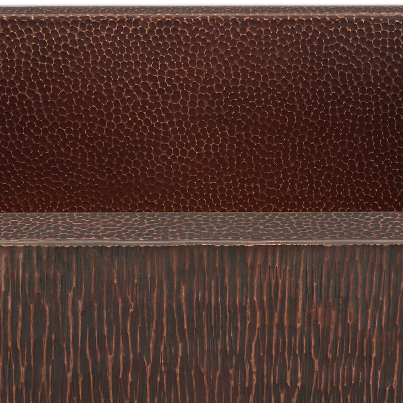 Premier Copper Products 33" Hammered Copper Farmhouse Sink, Oil Rubbed Bronze, 14 Gauge, KASDBRH33229TR