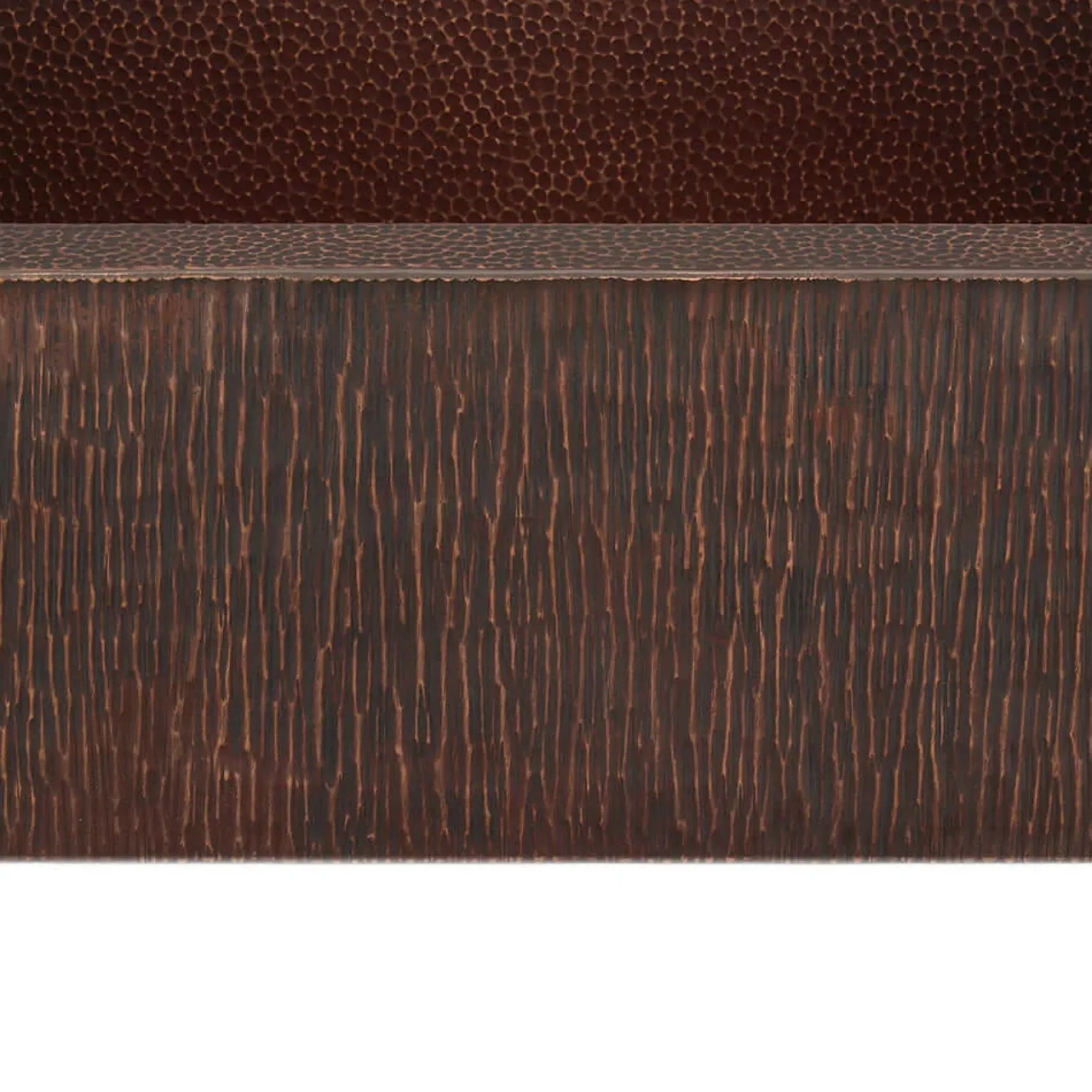 Premier Copper Products 33" Hammered Copper Farmhouse Sink, Oil Rubbed Bronze, 14 Gauge, KASDBRH33229TR