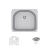 Rene 25" Composite Granite Kitchen Sink, Pewter, R3-2005-PWT-ST-CGS