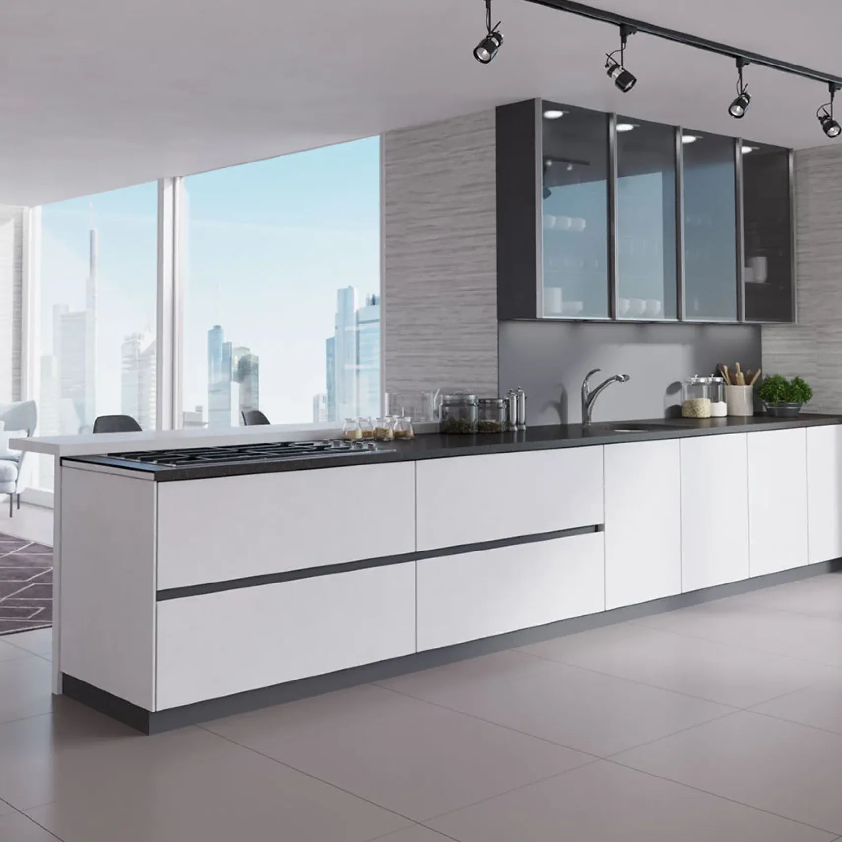 Rene 25" Composite Granite Kitchen Sink, Ivory, R3-1005-IVR-ST-CGF