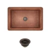 Rene 33" Copper Kitchen Sink, R4-1003-ST-C