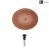 Rene 19" Oval Copper Bathroom Sink, R4-4002-GD-ABR