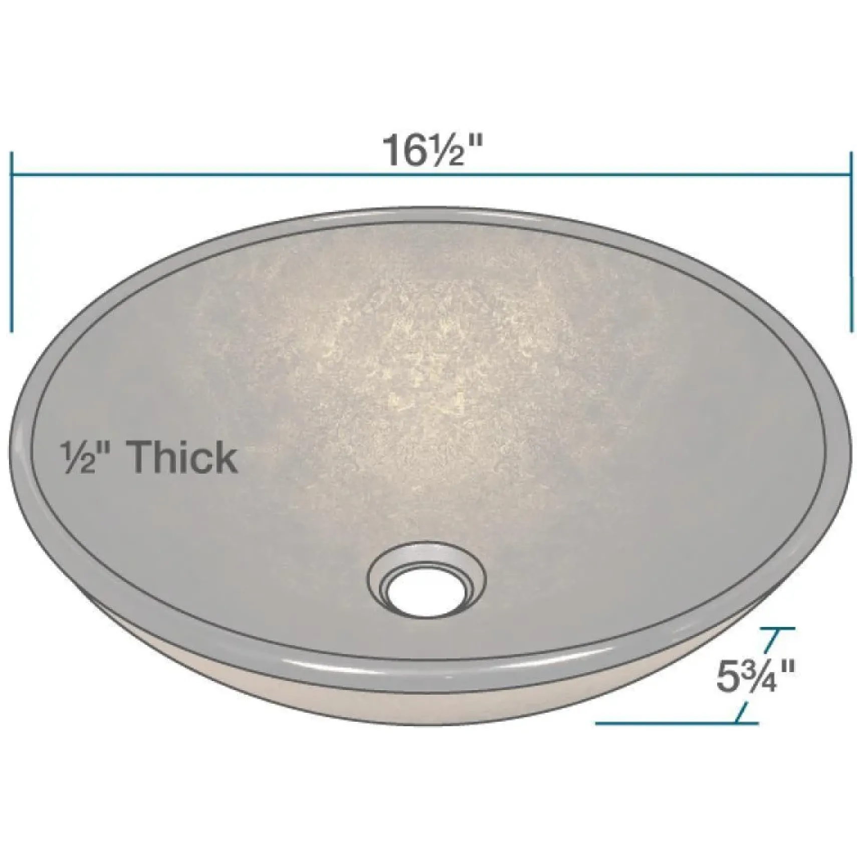 Rene 17" Round Glass Bathroom Sink, Regal Bronze and Earth Tones, with Faucet, R5-5035-R9-7006-C