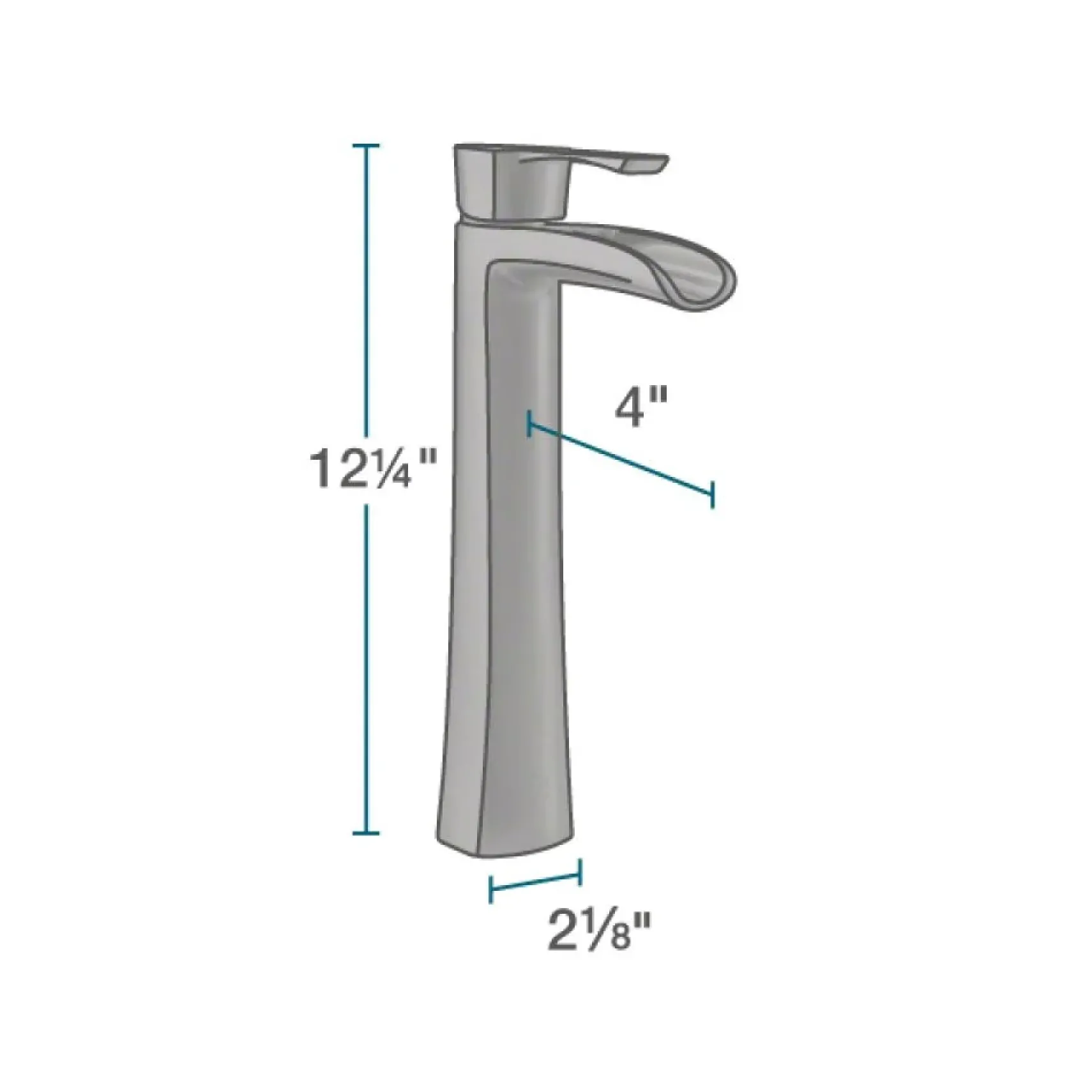 Rene 17" Round Glass Bathroom Sink, Cerulean, with Faucet, R5-5001-CER-R9-7007-ABR