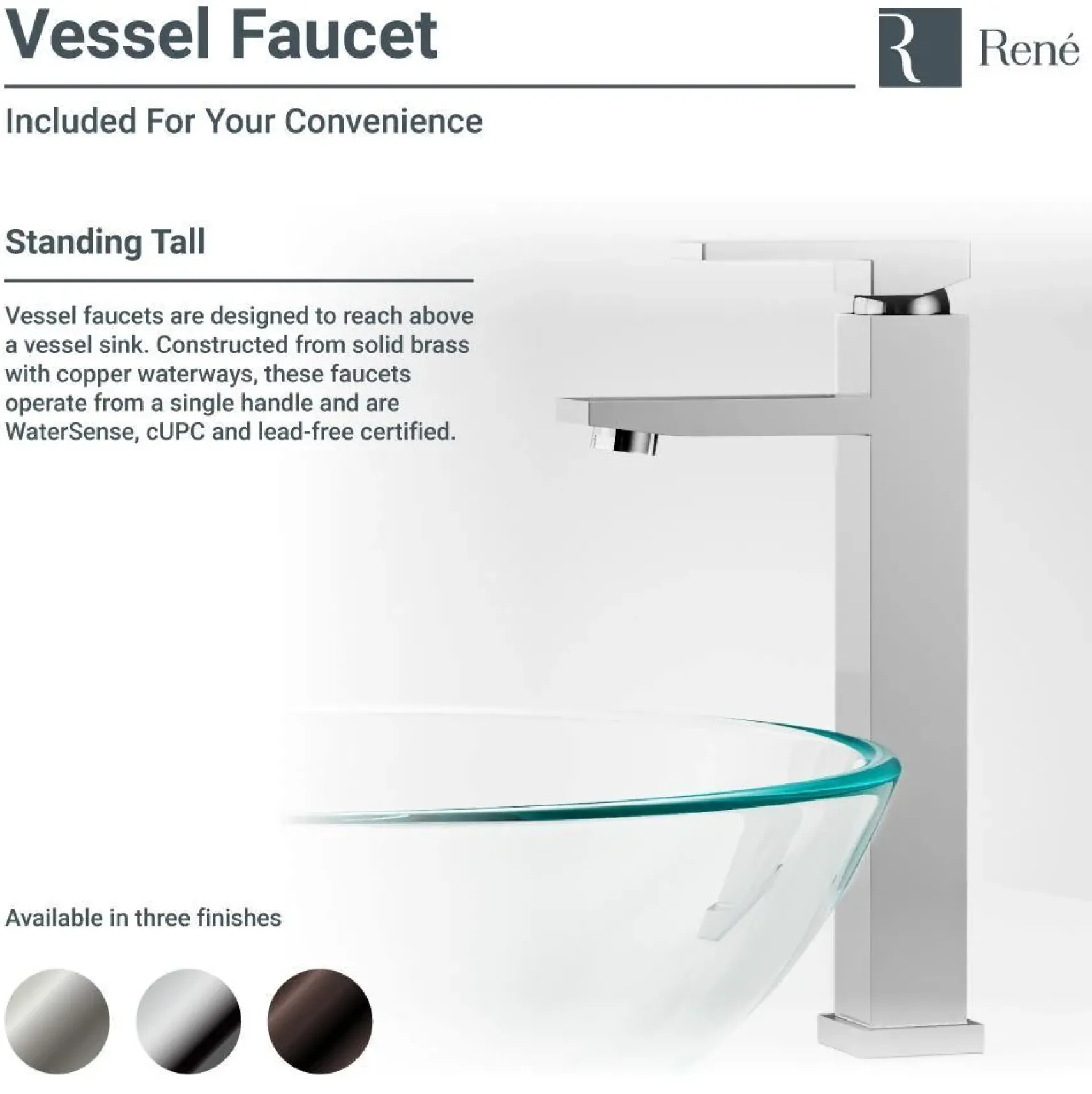 Rene 18" Round Glass Bathroom Sink, Orange Gold Foil, with Faucet, R5-5013-R9-7003-BN