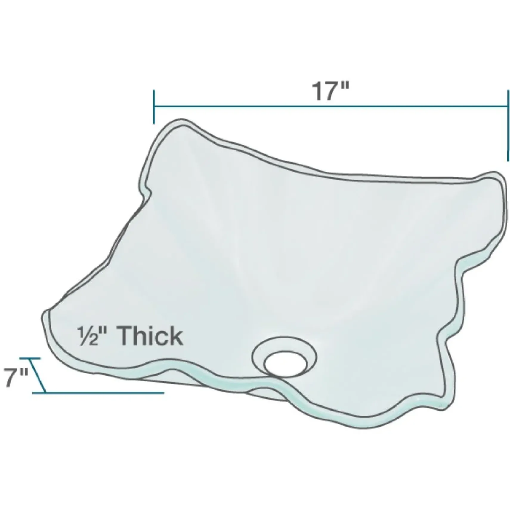 Rene 17" Specialty Glass Bathroom Sink, Frosted, with Faucet, R5-5011-R9-7007-BN
