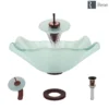 Rene 17" Specialty Glass Bathroom Sink, Frosted, with Faucet, R5-5011-WF-ORB