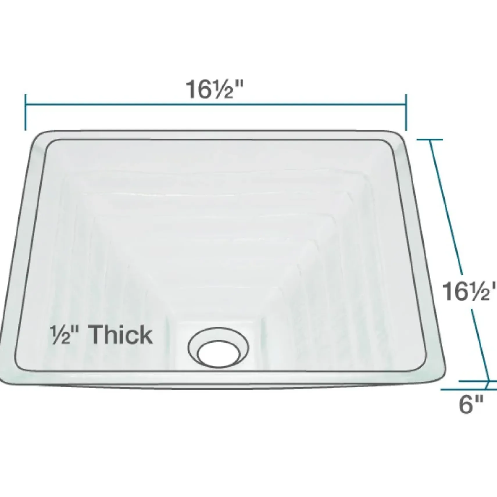 Rene 17" Square Glass Bathroom Sink, Textured, with Faucet, R5-5004-R9-7007-C