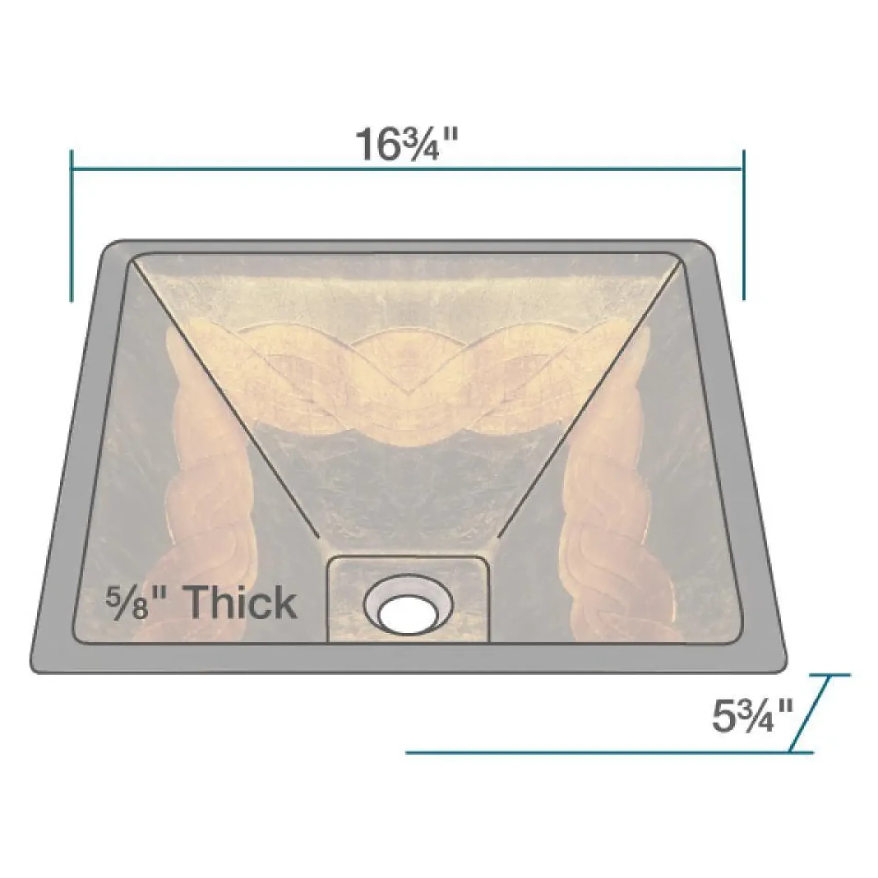 Rene 17" Square Glass Bathroom Sink, Metallic Green and Gold, with Faucet, R5-5036-R9-7006-BN