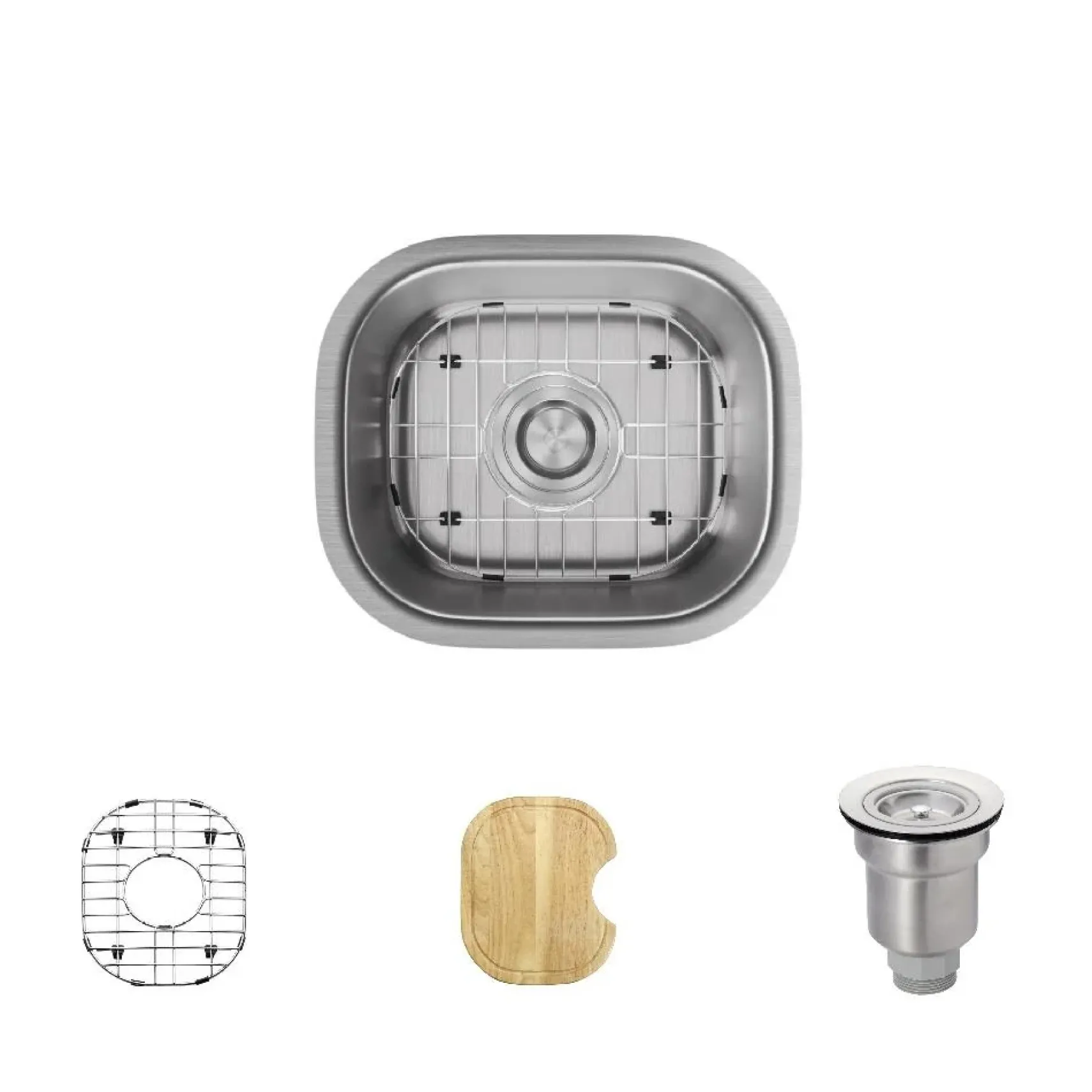 Rene 15" Stainless Steel Bar/Prep Sink, 16 Gauge, R1-1012-16