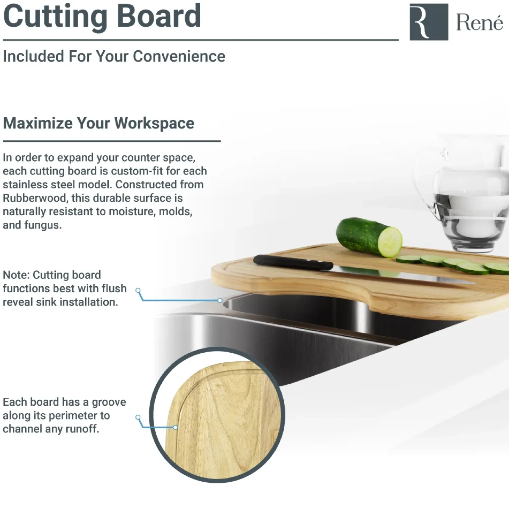 Rene 15" Stainless Steel Bar/Prep Sink, 16 Gauge, R1-1012-16