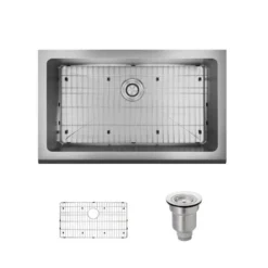 Rene 33" Stainless Steel Farmhouse Sink, 16 Gauge, R1-3001-16
