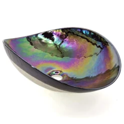 Ruvati 19 inch Murano Glass Art Vessel Seashell Decorative Pattern Bathroom Sink, Chestnut Brown, RVB3057