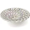 Ruvati 20 inch Murano Glass Art Drop In Round Decorative Pattern Bathroom Sink, Nautilus Brown, RVB3026