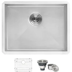 Ruvati 21" x 18" x 12" Deep Laundry Utility Sink Undermount 16 Gauge Stainless Steel, RVU6121