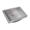 Ruvati Ariaso 20 x 14 inch Brushed Stainless Steel Rectangular Bathroom Sink Semi-Recessed- 16, RVH6211ST