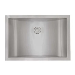 Ruvati Ariaso 20 x 14 inch Brushed Stainless Steel Rectangular Bathroom Sink Semi-Recessed- 16, RVH6211ST