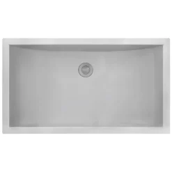 Ruvati Ariaso 34 x 14 inch Brushed Stainless Steel Rectangular Bathroom Sink Undermount, 16, RVH6134ST